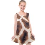 Giraffe Skin Texture Kids  Cross Back Dress