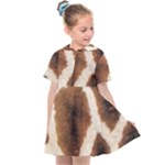 Giraffe Skin Texture Kids  Sailor Dress