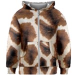 Giraffe Skin Texture Kids  Zipper Hoodie Without Drawstring