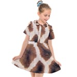 Giraffe Skin Texture Kids  Short Sleeve Shirt Dress