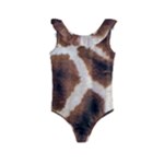 Giraffe Skin Texture Kids  Frill Swimsuit