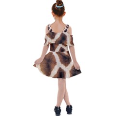 Kids  Shoulder Cutout Chiffon Dress 