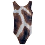 Giraffe Skin Texture Kids  Cut-Out Back One Piece Swimsuit