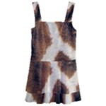 Giraffe Skin Texture Kids  Layered Skirt Swimsuit