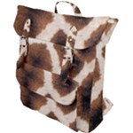 Giraffe Skin Texture Buckle Up Backpack