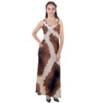 Giraffe Skin Texture Sleeveless Velour Maxi Dress