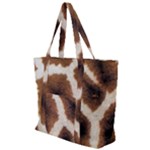 Giraffe Skin Texture Zip Up Canvas Bag