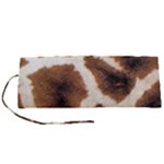 Giraffe Skin Texture Roll Up Canvas Pencil Holder (S)