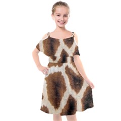 Kids  Cut Out Shoulders Chiffon Dress 