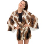 Giraffe Skin Texture Long Sleeve Kimono