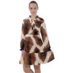 Giraffe Skin Texture All Frills Dress