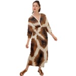 Giraffe Skin Texture Grecian Style  Maxi Dress