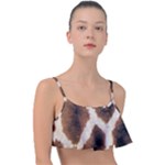 Giraffe Skin Texture Frill Bikini Top