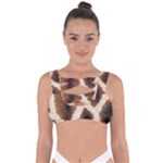 Giraffe Skin Texture Bandaged Up Bikini Top