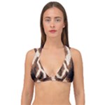 Giraffe Skin Texture Double Strap Halter Bikini Top