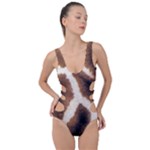 Giraffe Skin Texture Side Cut Out Swimsuit