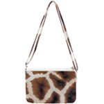 Giraffe Skin Texture Double Gusset Crossbody Bag