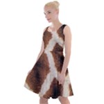 Giraffe Skin Texture Knee Length Skater Dress