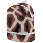 Giraffe Skin Texture Zip Bottom Backpack