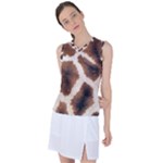 Giraffe Skin Texture Women s Sleeveless Sports Top