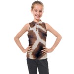 Giraffe Skin Texture Kids  Sleeveless Polo T-Shirt