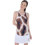 Giraffe Skin Texture Racer Back Mesh Tank Top