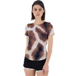 Giraffe Skin Texture Back Cut Out Sport T-Shirt