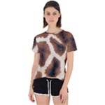 Giraffe Skin Texture Open Back Sport T-Shirt