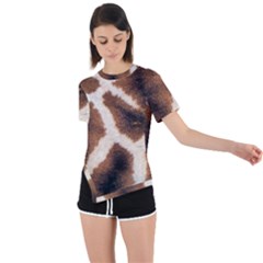 Asymmetrical Short Sleeve Sports T-Shirt 