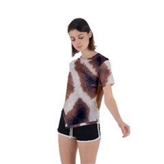 Asymmetrical Short Sleeve Sports T-Shirt 