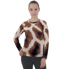 Giraffe Skin Texture Women s Long Sleeve Raglan T