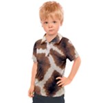 Giraffe Skin Texture Kids  Polo T-Shirt