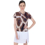 Giraffe Skin Texture Women s Sports Top