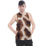 Giraffe Skin Texture Men s Sleeveless Hoodie