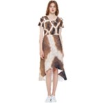 Giraffe Skin Texture High Low Boho Dress