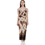 Giraffe Skin Texture V-Neck Camisole Jumpsuit