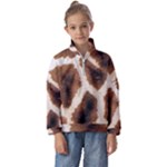 Giraffe Skin Texture Kids  Half Zip Hoodie