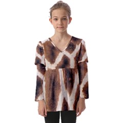 Kids  V Neck Casual Top 