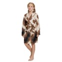 Kids  Long Sleeve Velvet Lounge Robe 