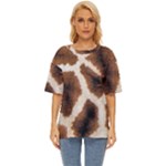 Giraffe Skin Texture Oversized Basic T-Shirt