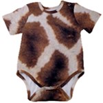 Giraffe Skin Texture Baby Short Sleeve Bodysuit