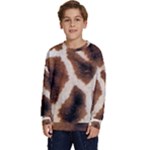 Giraffe Skin Texture Kids  Crewneck Sweatshirt