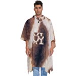 Giraffe Skin Texture Men s Hooded Rain Ponchos