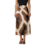 Giraffe Skin Texture Classic Midi Chiffon Skirt