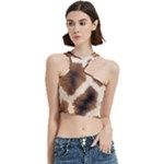 Giraffe Skin Texture Cut Out Top