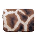 Giraffe Skin Texture 14  Vertical Laptop Sleeve Case With Pocket