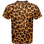 Giraffe Texture, Close-up, Giraffe Skin Texture Men s Cotton T-Shirt