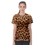 Giraffe Texture, Close-up, Giraffe Skin Texture Women s Sport Mesh T-Shirt