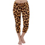 Giraffe Texture, Close-up, Giraffe Skin Texture Capri Winter Leggings 