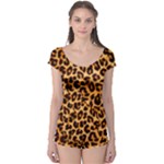 Giraffe Texture, Close-up, Giraffe Skin Texture Boyleg Leotard 